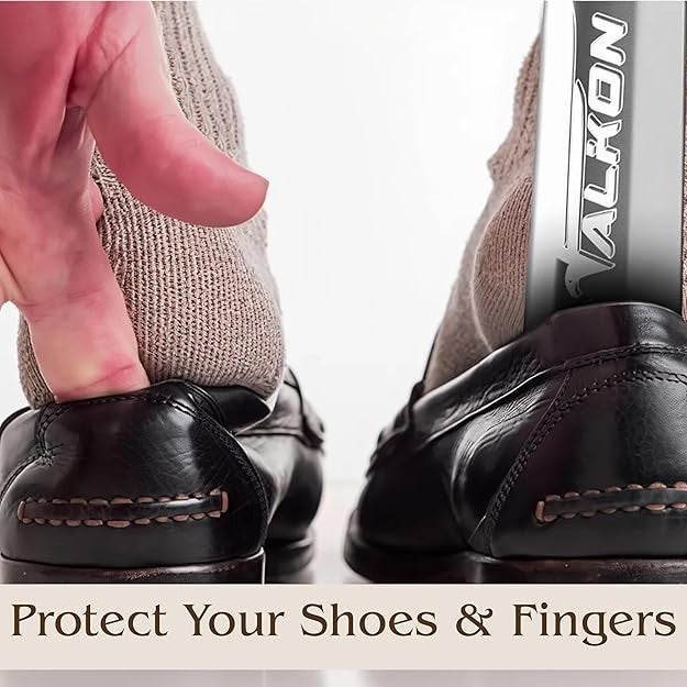 FALKON Shoe Horn Long Handle- Metal Shoe Horn Sets for Men, Women and Children