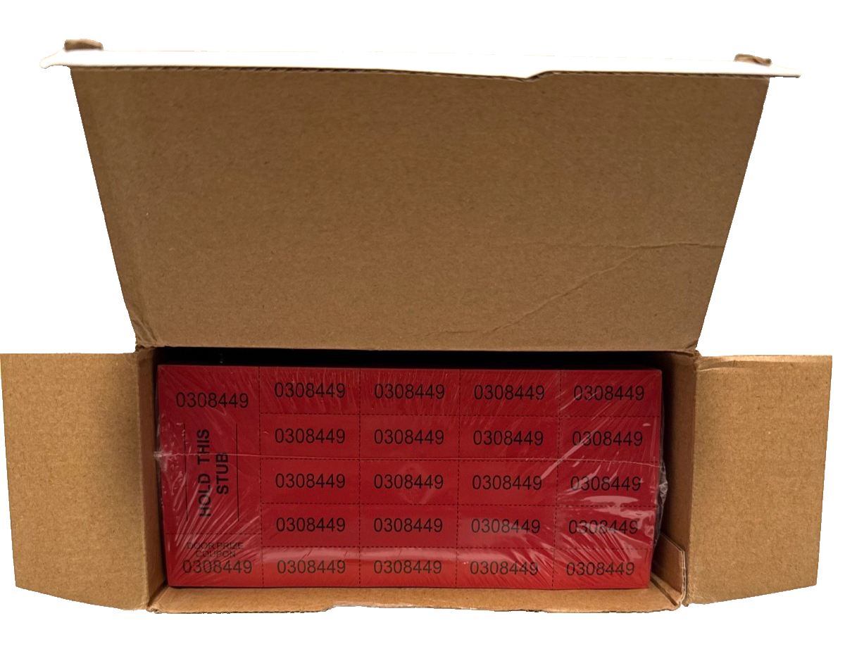 Kosiz Red Raffle Tickets – 504 Sheets | 20 Bid Raffle Tickets | Auction & Event