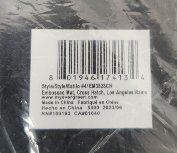 Big Box Wholesale - NFL Los Angeles Rams Embossed Doormat Cross Hatch Style 4TEM328CH - New - Photo 2