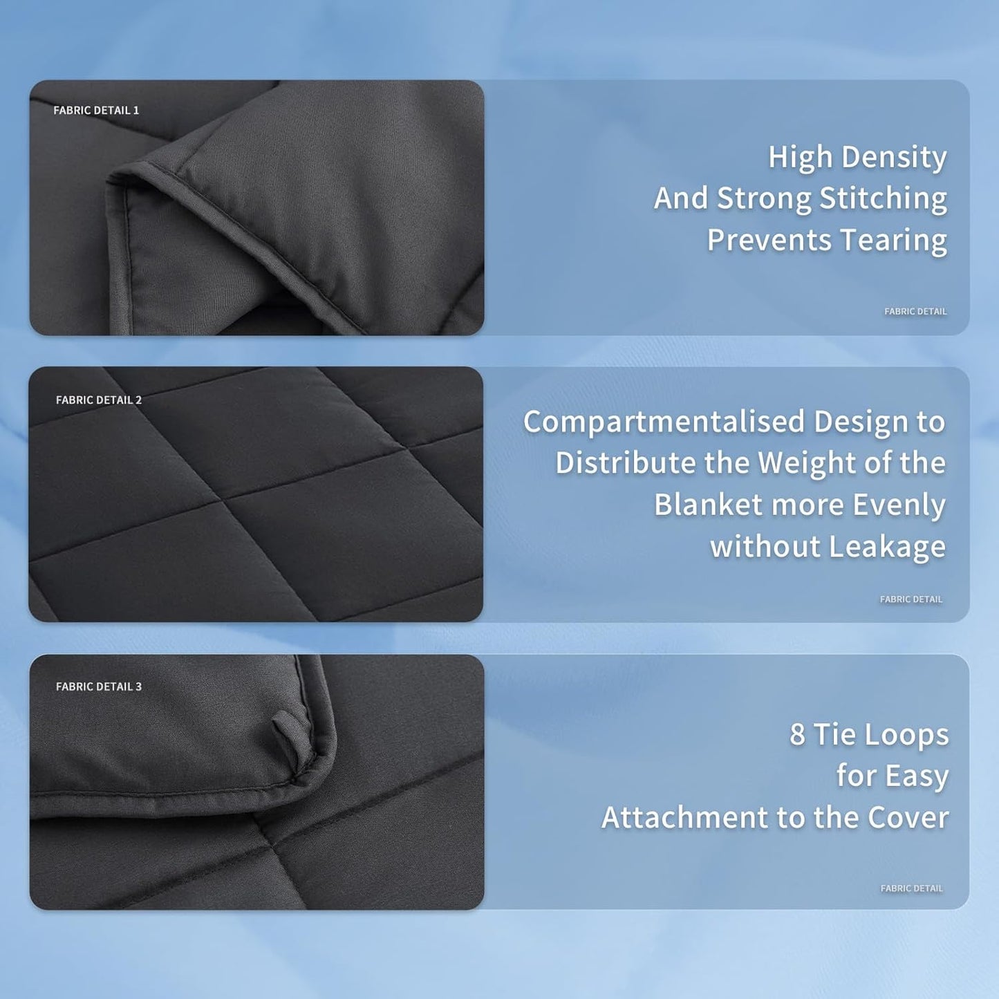 Lot of 2 - Topcee Weighted Blanket (20lbs 60"x80" Queen Size) Cooling Breathable