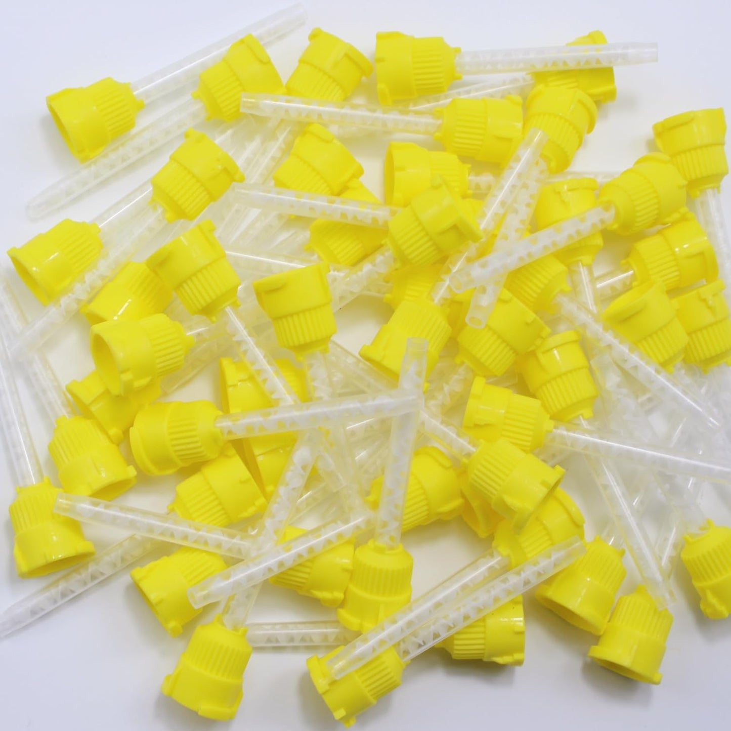 Lot of 10 - Dental Mixing Tips Yellow | Disposable Mixing Nozzles | Auto-Mix Impression Material Tips
