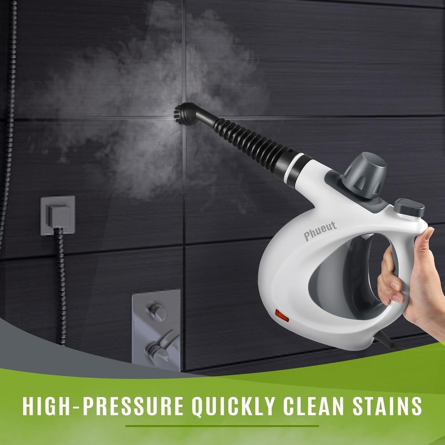 Phueut Handheld Steam Cleaner – Multipurpose Chemical-Free Cleaning System