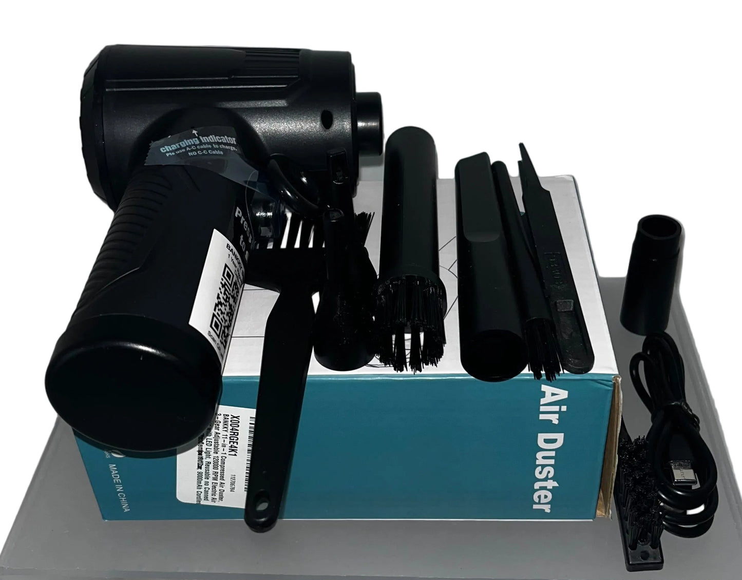 BANKKY 11-In-1 Cordless Air Duster - Rechargeable Electric Computer Cleaner 3 Speed USB C
