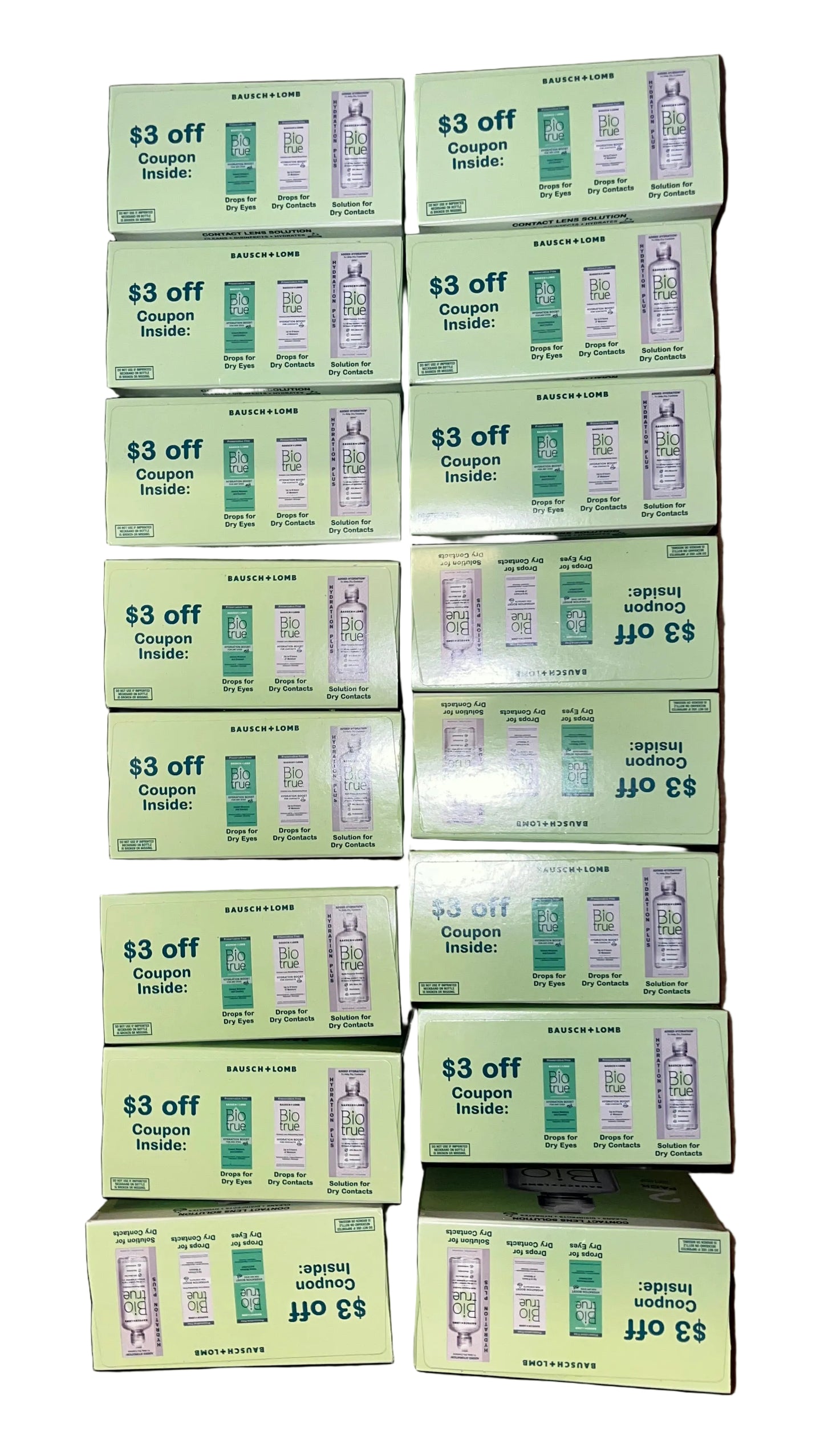 Lot of 4 - Bausch Lomb Biotrue Contact Lens Solution 2 Pack Hydration by Bausch + Lomb