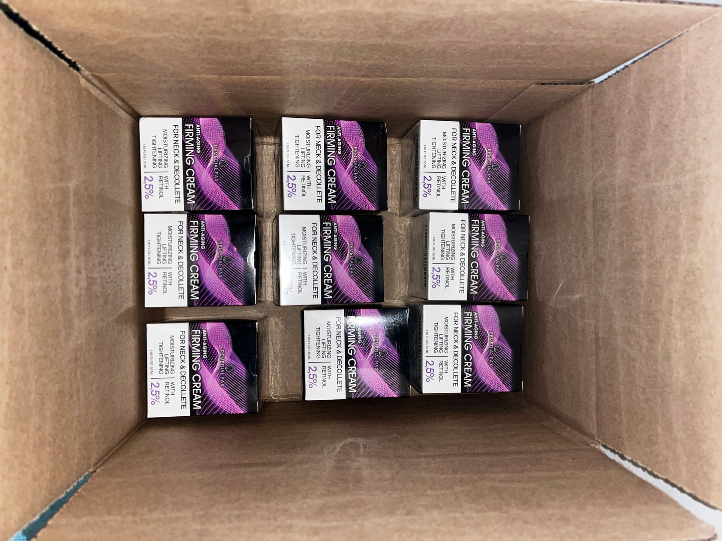 Lot of 9 - Remedial Pax Anti-Aging Firming Cream Neck & Decollete Retinol 2.5% by Remedial Pax