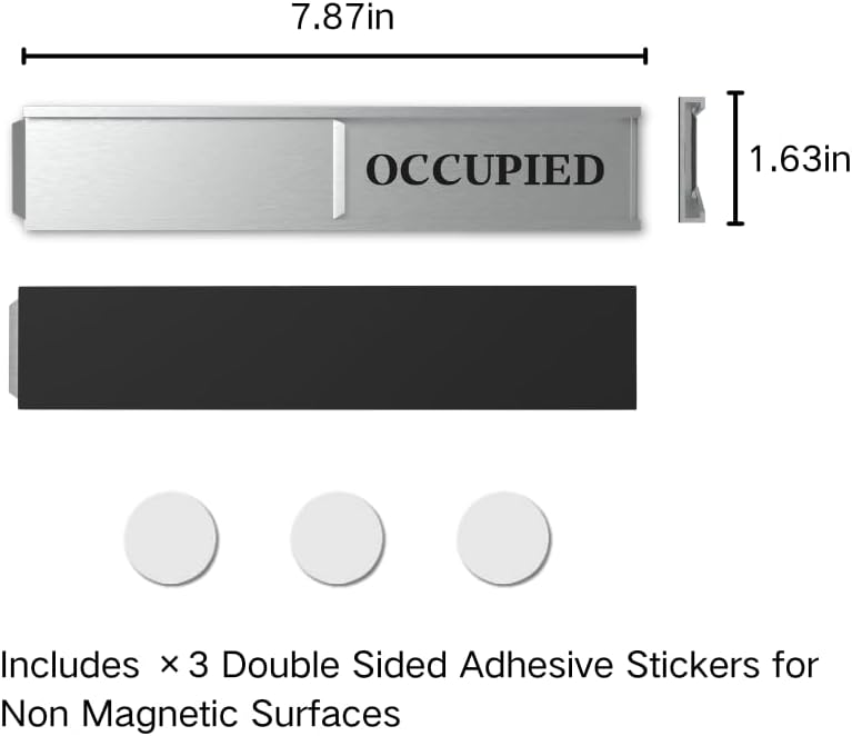 Lot of 8 - Conference Room Occupancy Signs Vacant/Occupied Sliding Door Signs