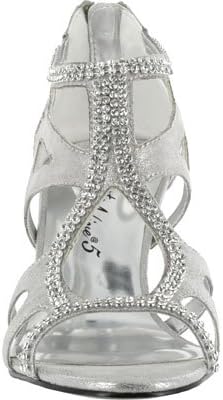 Easy Street Flattery Women's Silver Rhinestone Evening Pumps Size 11W Wide New by Easy Street