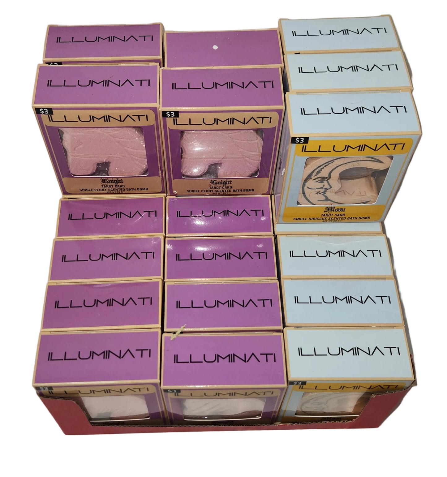 Lot of 43 - Knight Illuminate Boxed Tarot Card Bath Bombs