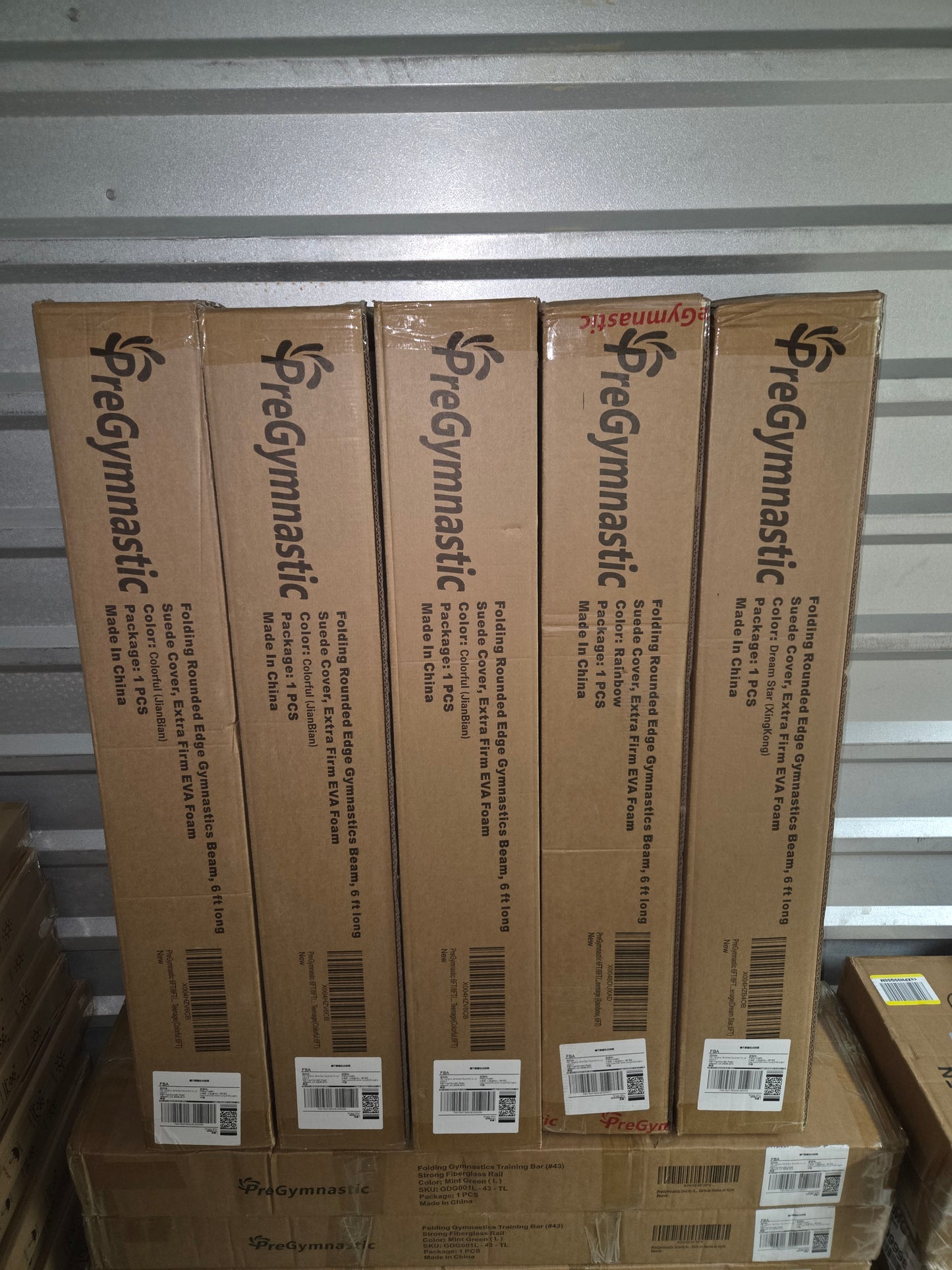 PreGymnastic Folding Gymnastics Balance Beam – 6FT & 8FT Suede EVA Foam Rounded Edge