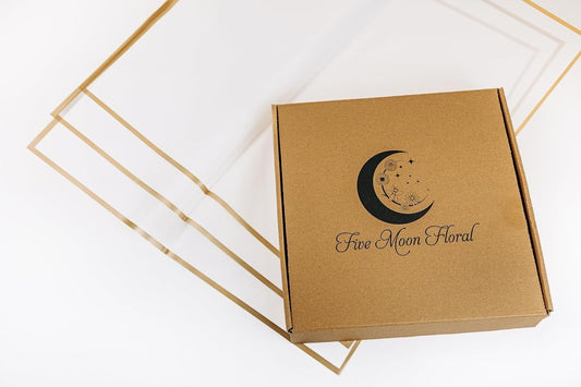 4 Boxes of Five Moon Floral Craft Bundle Gift Box Kits White Boards Ribbons Lot