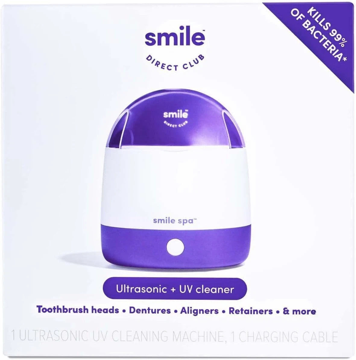 Smile Spa Mouth Gadget Cleaner - UV Light & Ultrasonic Waves - Cleans Toothbrush