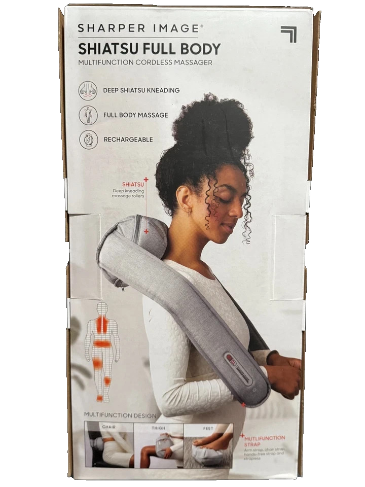 Sharper Image Shiatsu Full Body Cordless Massager – Deep Kneading, Rechargeable