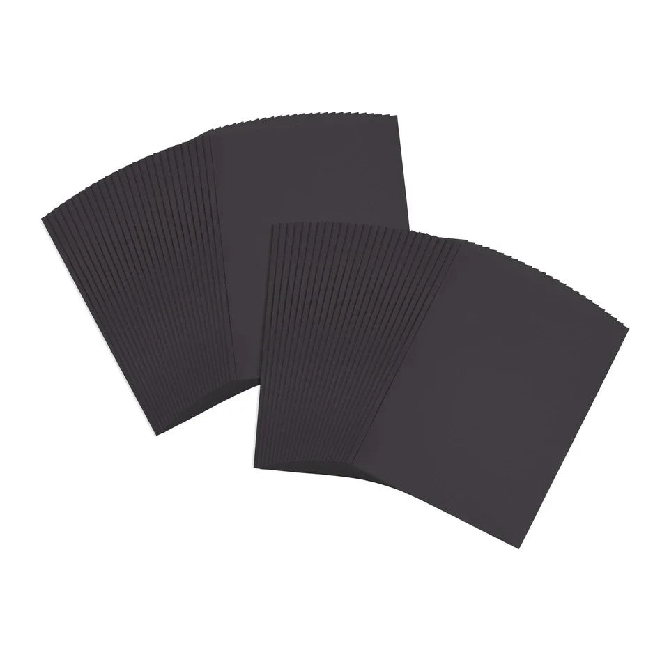 4 pack - Black Laminated 2-Pocket Folders (100ct), 3-Hole, Blue Summit Supplies