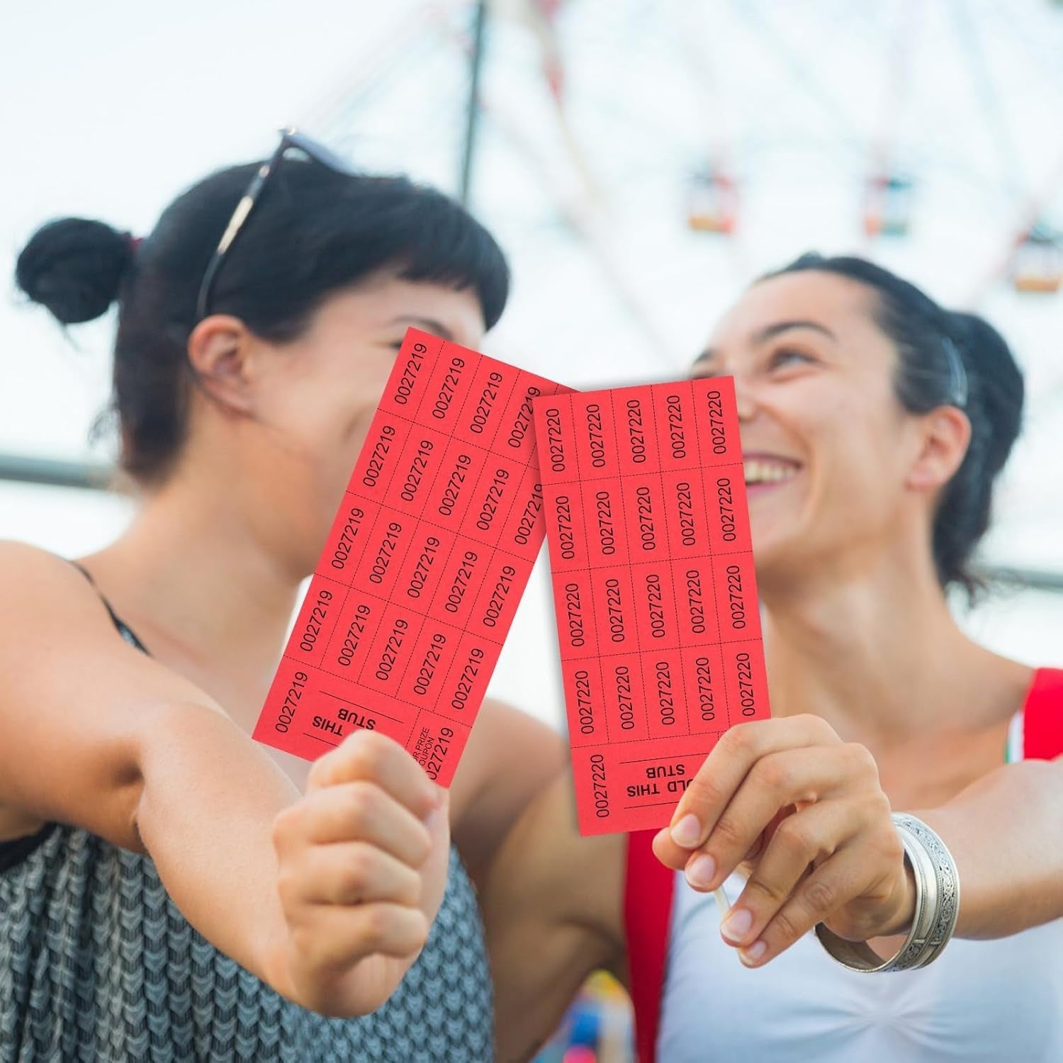 Kosiz Red Raffle Tickets – 504 Sheets | 20 Bid Raffle Tickets | Auction & Event