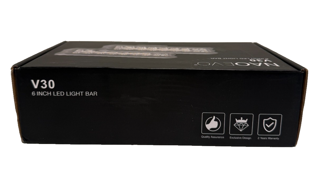 NAOEVO V30 6-Inch LED Light Bar – Pair Off-Road Driving Lights Spot Flood Combo