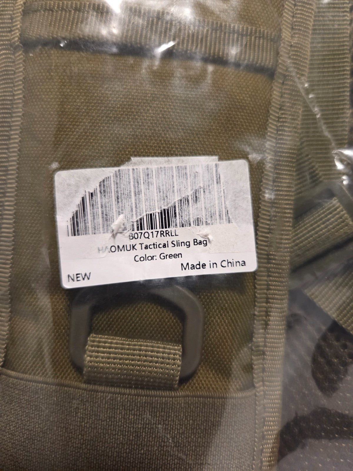 HOMUK Tactical Sling Bag – Military Style Crossbody Backpack – Green – New