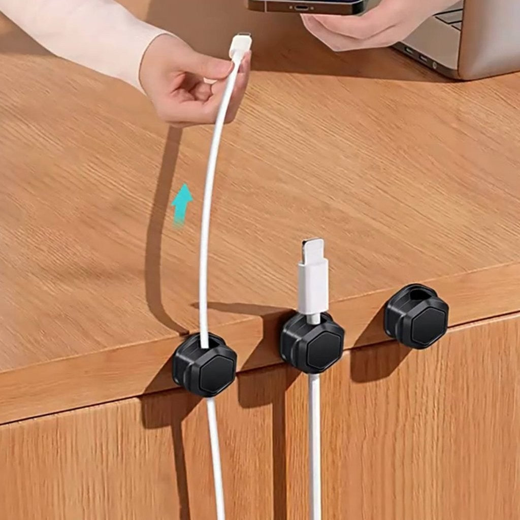 Magnetic Cable Organizer Clips – 3 Packs (24 Total Pieces) – Cable Management