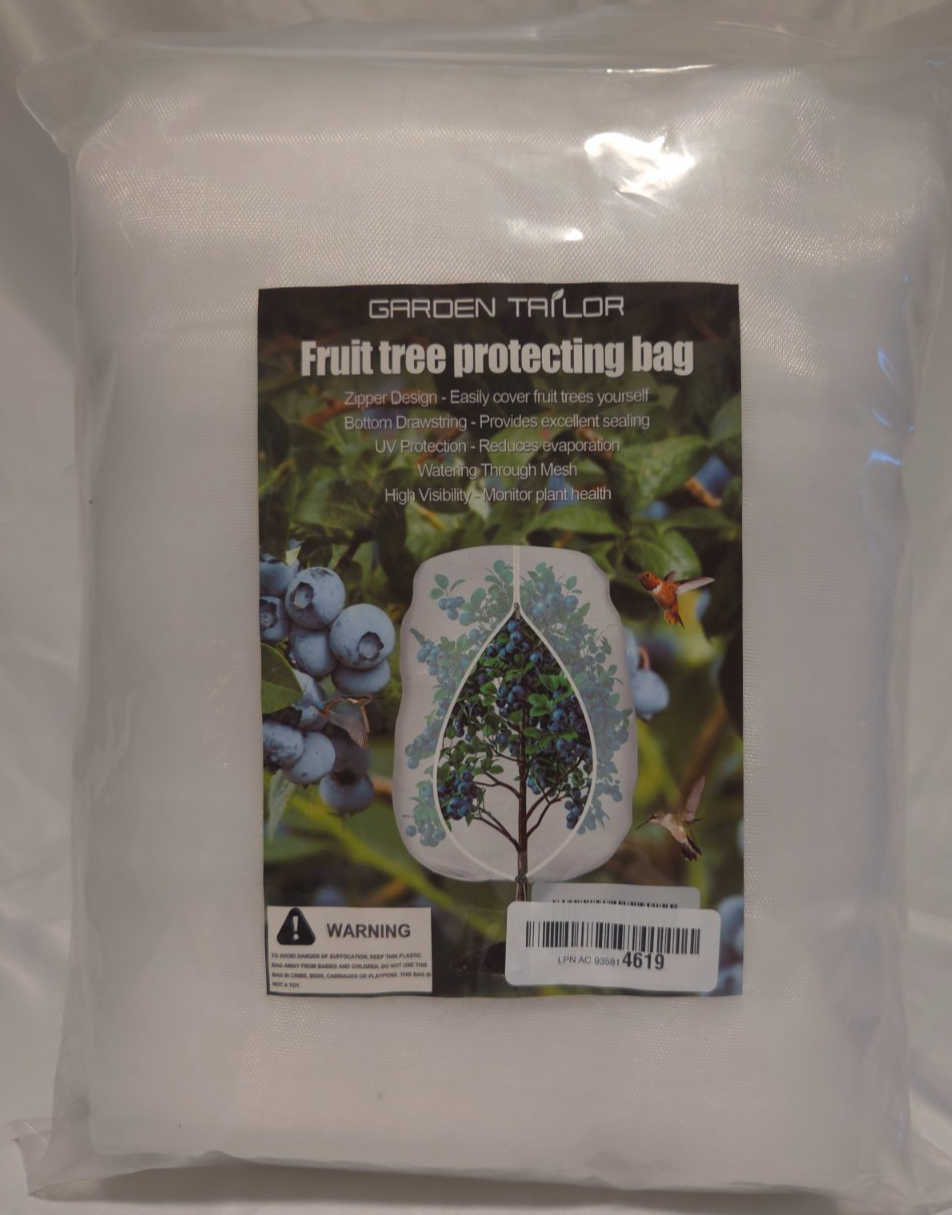 Fruit Tree Netting with 2-Way Zipper & Drawstring - 6.4'X6.4' Garden Plant Net