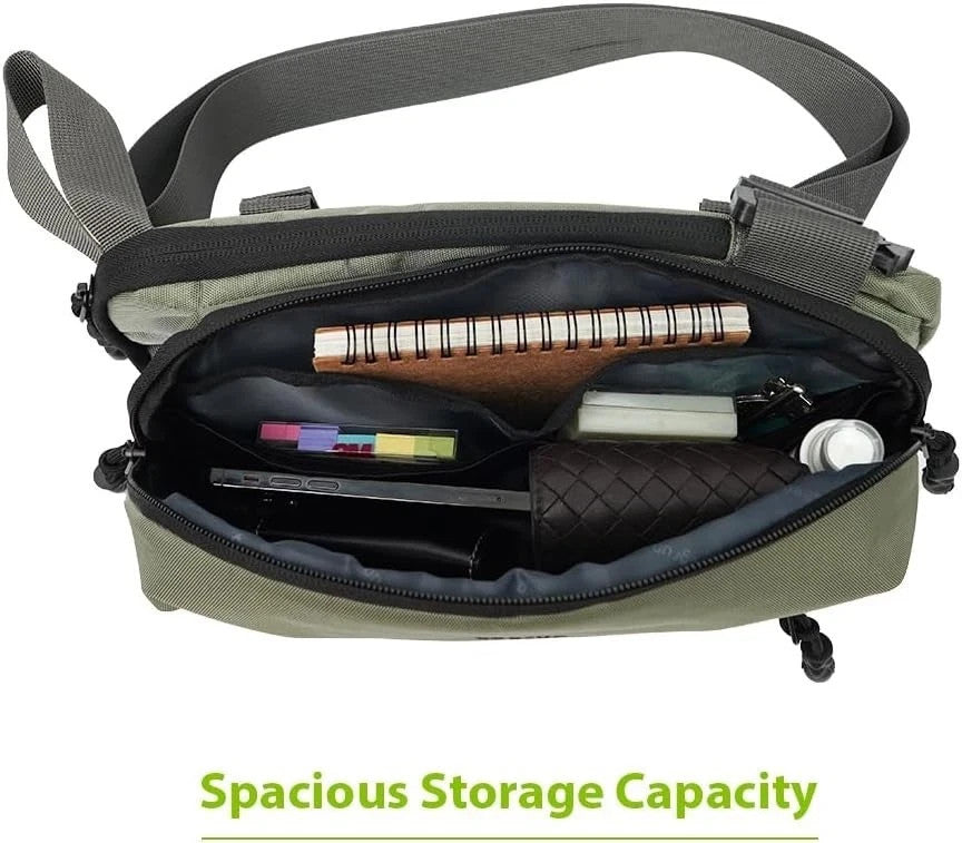 Bagrun Classic EDC Chest Sling Bag – Tactical Adventure Pack (Gray Green) – NEW