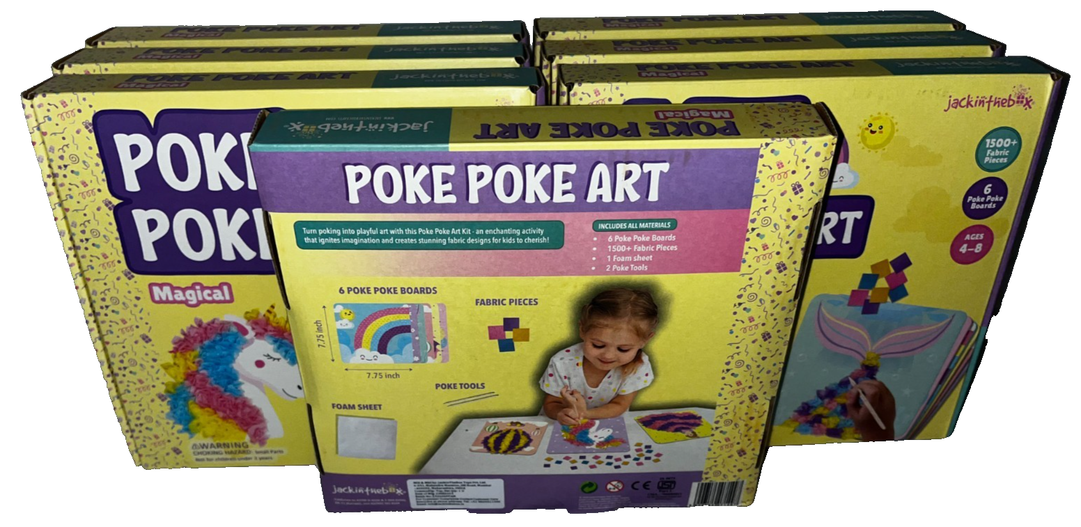 Poke Poke Art Magical Craft Kits | Lot of 7 | Kids DIY Fabric Art Set | Ages 4–8