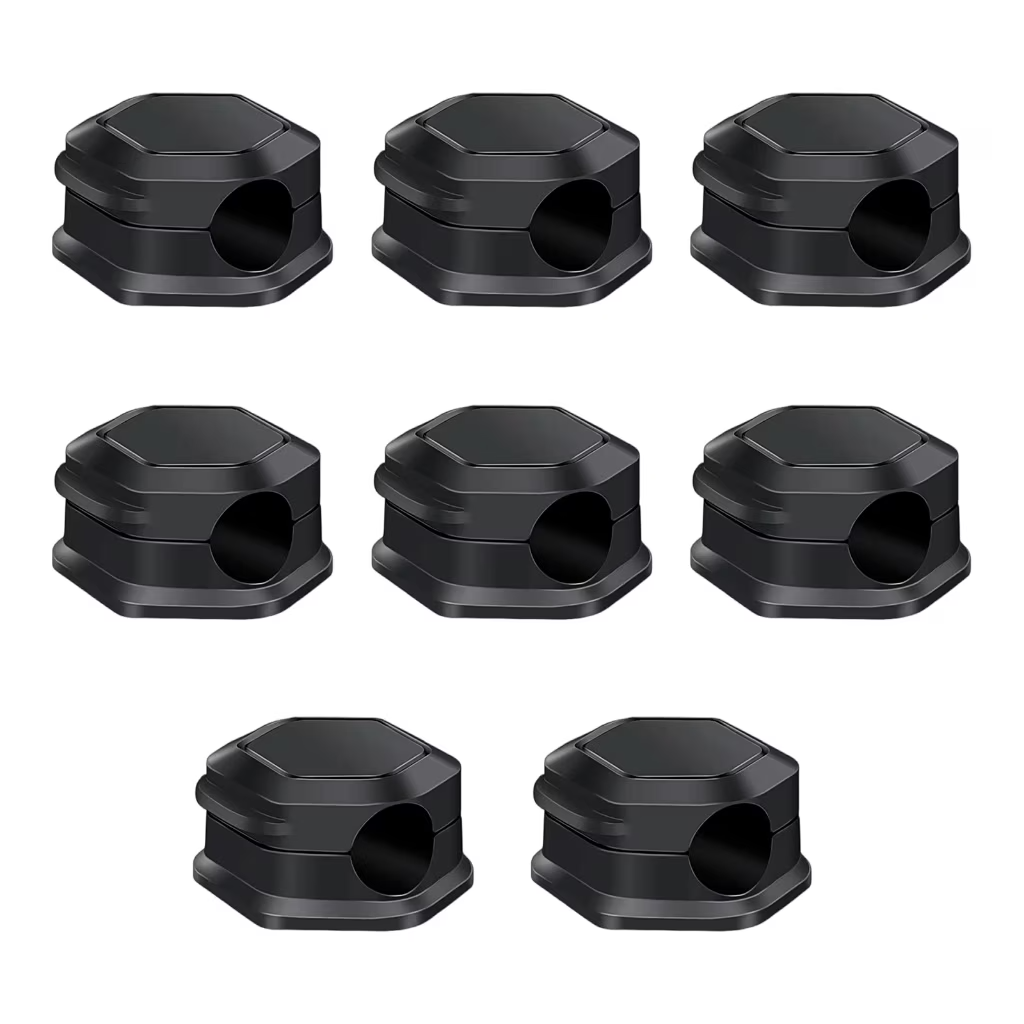 Magnetic Cable Organizer Clips – 3 Packs (24 Total Pieces) – Cable Management