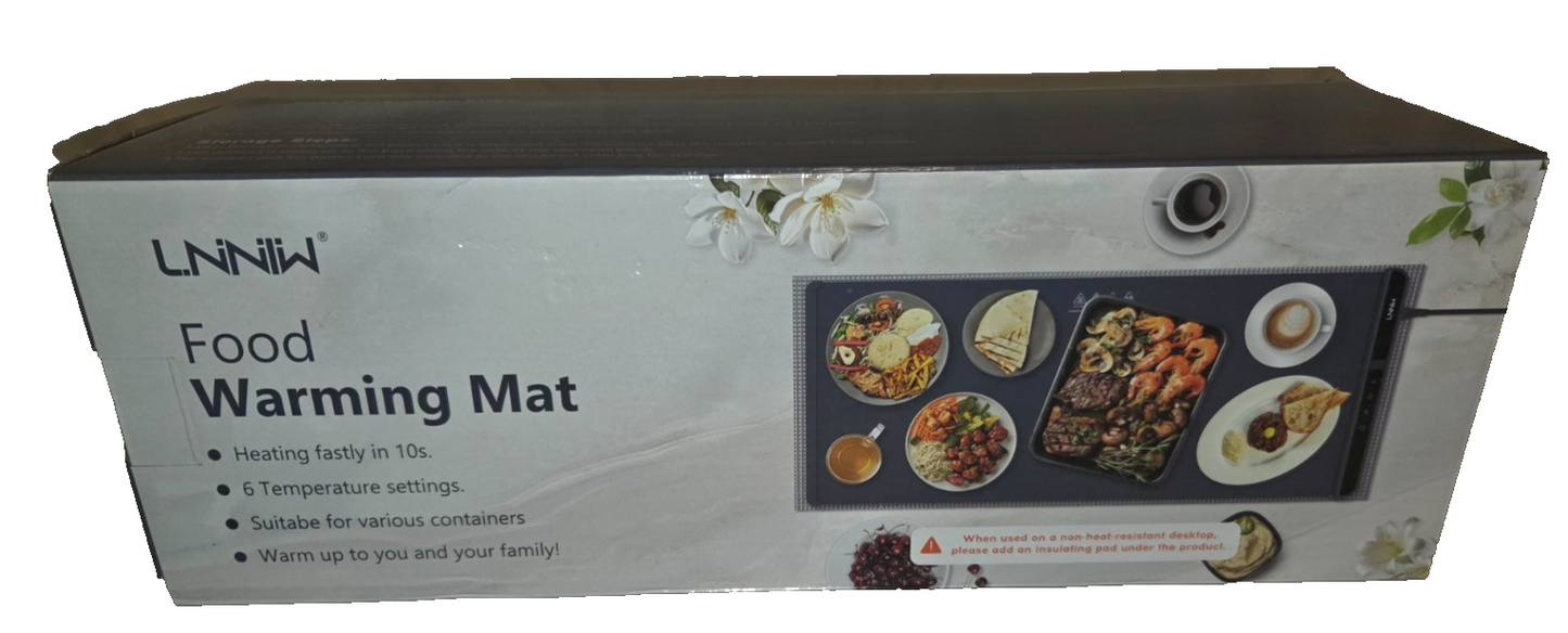 LNNIW Food Warming Mat with Adjustable Temperature – Electric Silicone Heat Mat