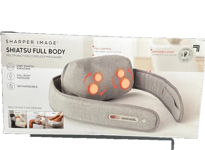 Sharper Image Shiatsu Full Body Cordless Massager – Deep Kneading, Rechargeable