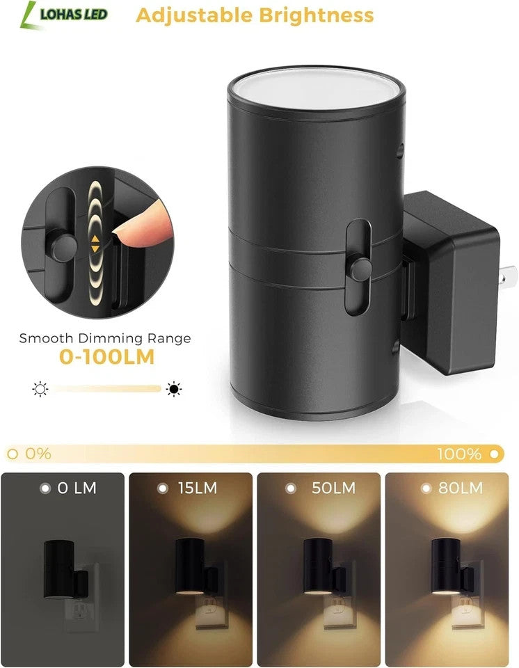 LOHAS LED Night Light 2-Pack – Dusk to Dawn Sensor Plug-In Soft Light