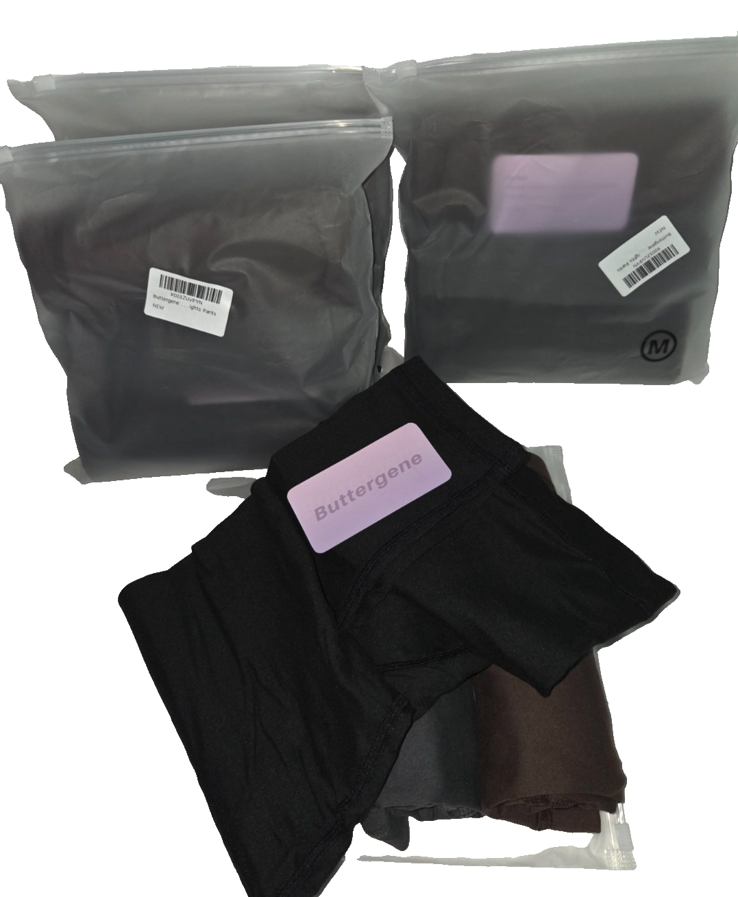 Bundle Of 4 - Buttergene Pants Medium Maternity Leggings Stretch High Rise Yoga