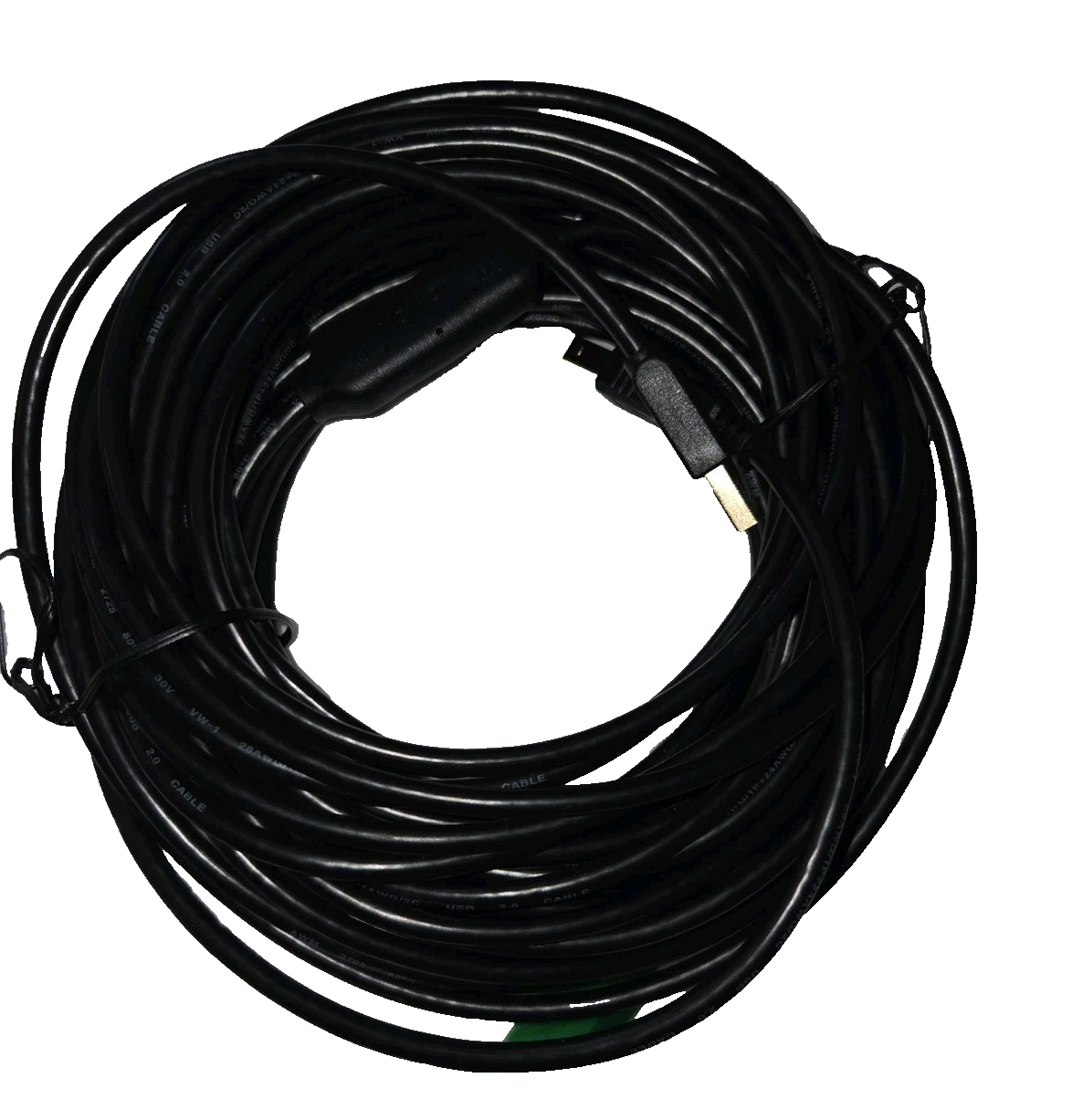 Long USB Printer Cable A to B Male Black – High Speed – Approx 50 ft