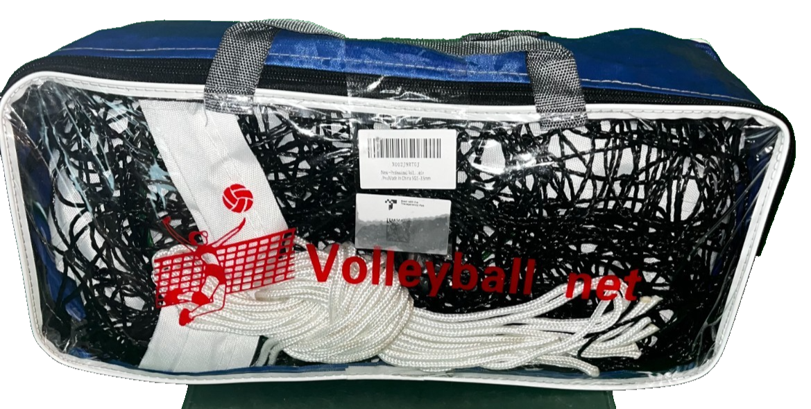 Portable Volleyball Net Set Outdoor, Beach, And Backyard w/ Bag & Rope Kit