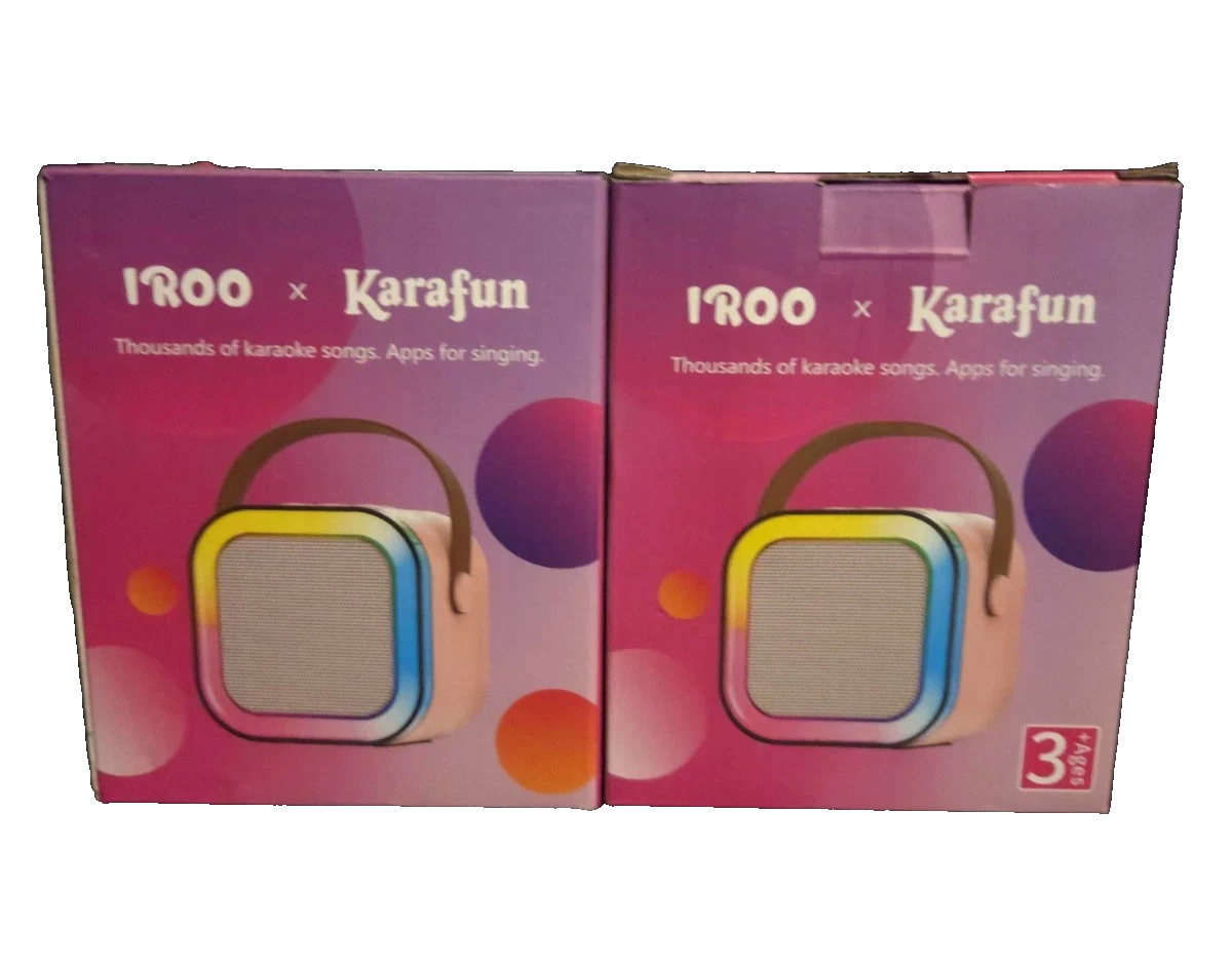 Two IROO Mini Karaoke Machine for Kids, 2025 TOP Toys Birthday Gifts for kids