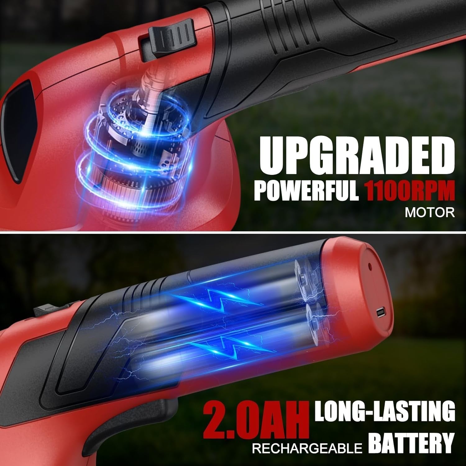 NEU MASTER 2-in-1 Cordless Grass Shear & Hedge Trimmer - 7.2V, 2.0Ah Battery