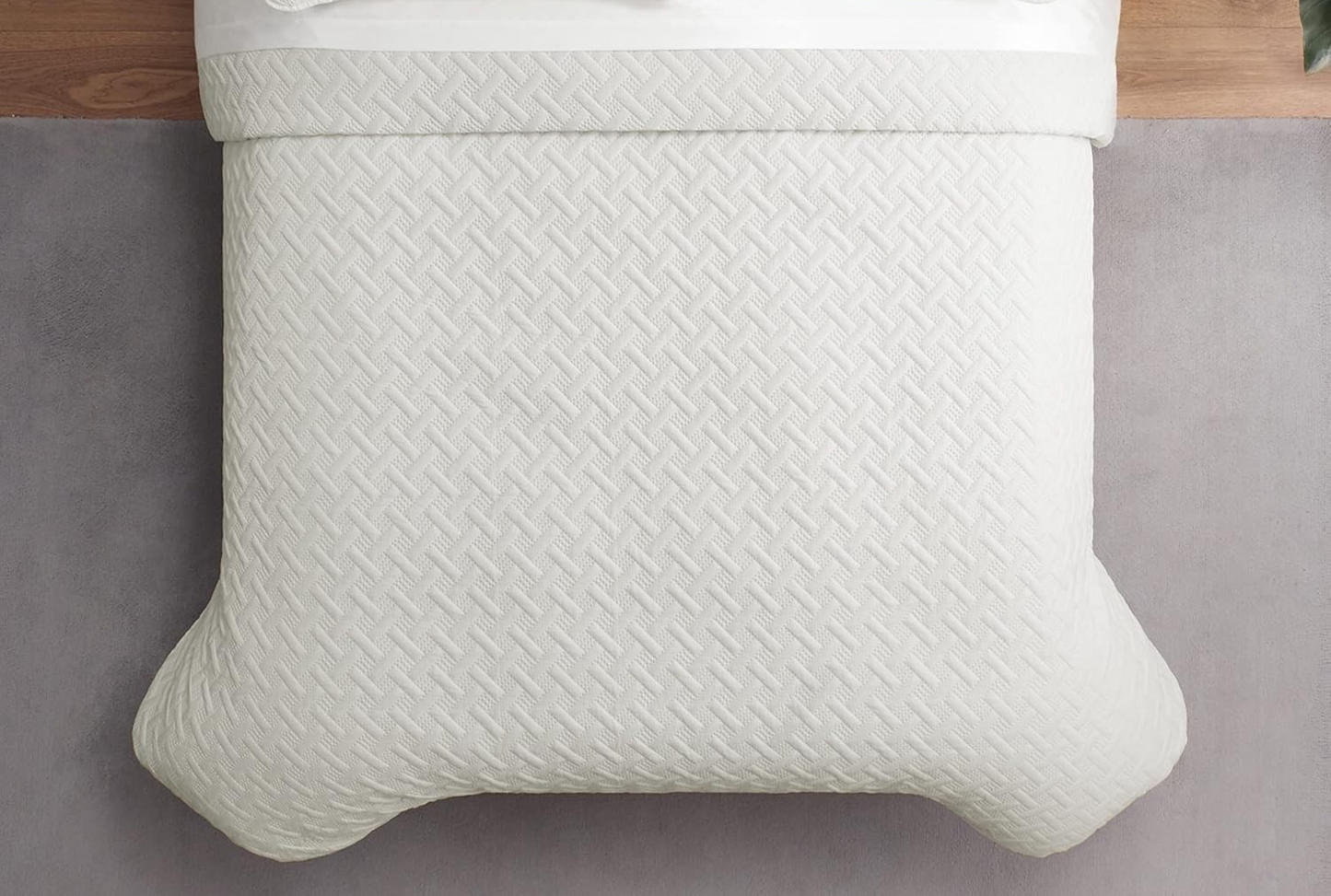 Serta ComfortSure King Mattress Pad Pinsonic Quilt Ivory