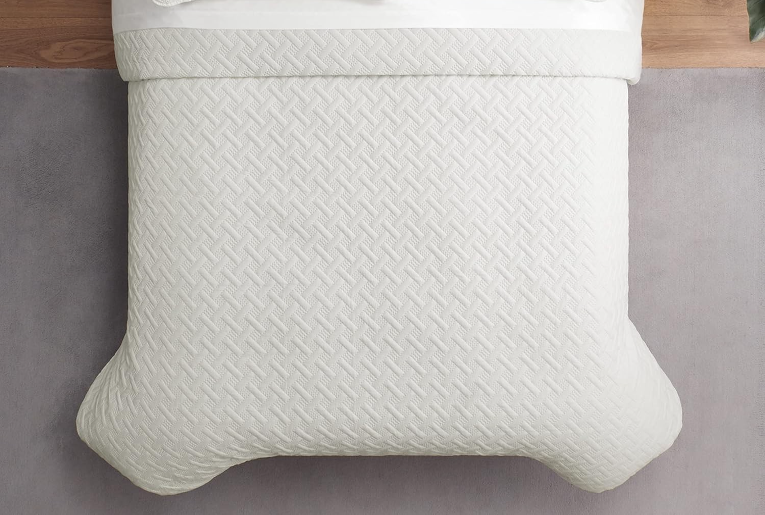 Serta ComfortSure King Mattress Pad Pinsonic Quilt Ivory