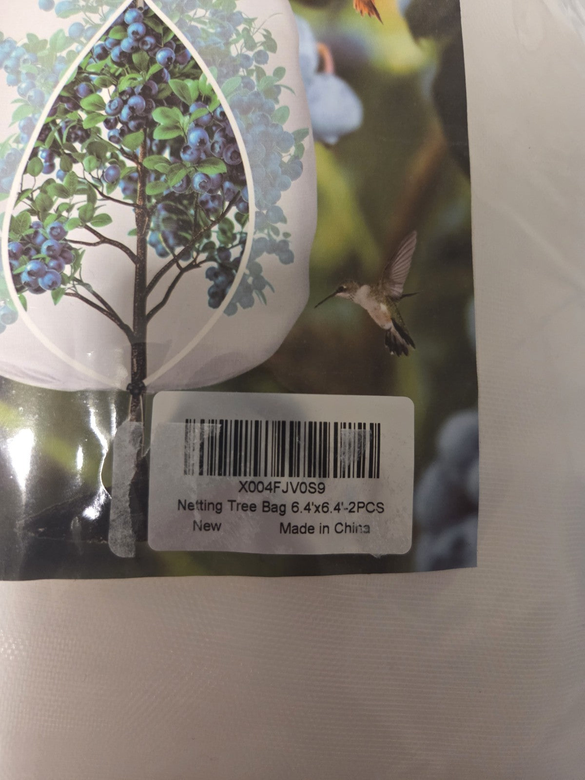 Fruit Tree Netting with 2-Way Zipper & Drawstring - 6.4'X6.4' Garden Plant Net
