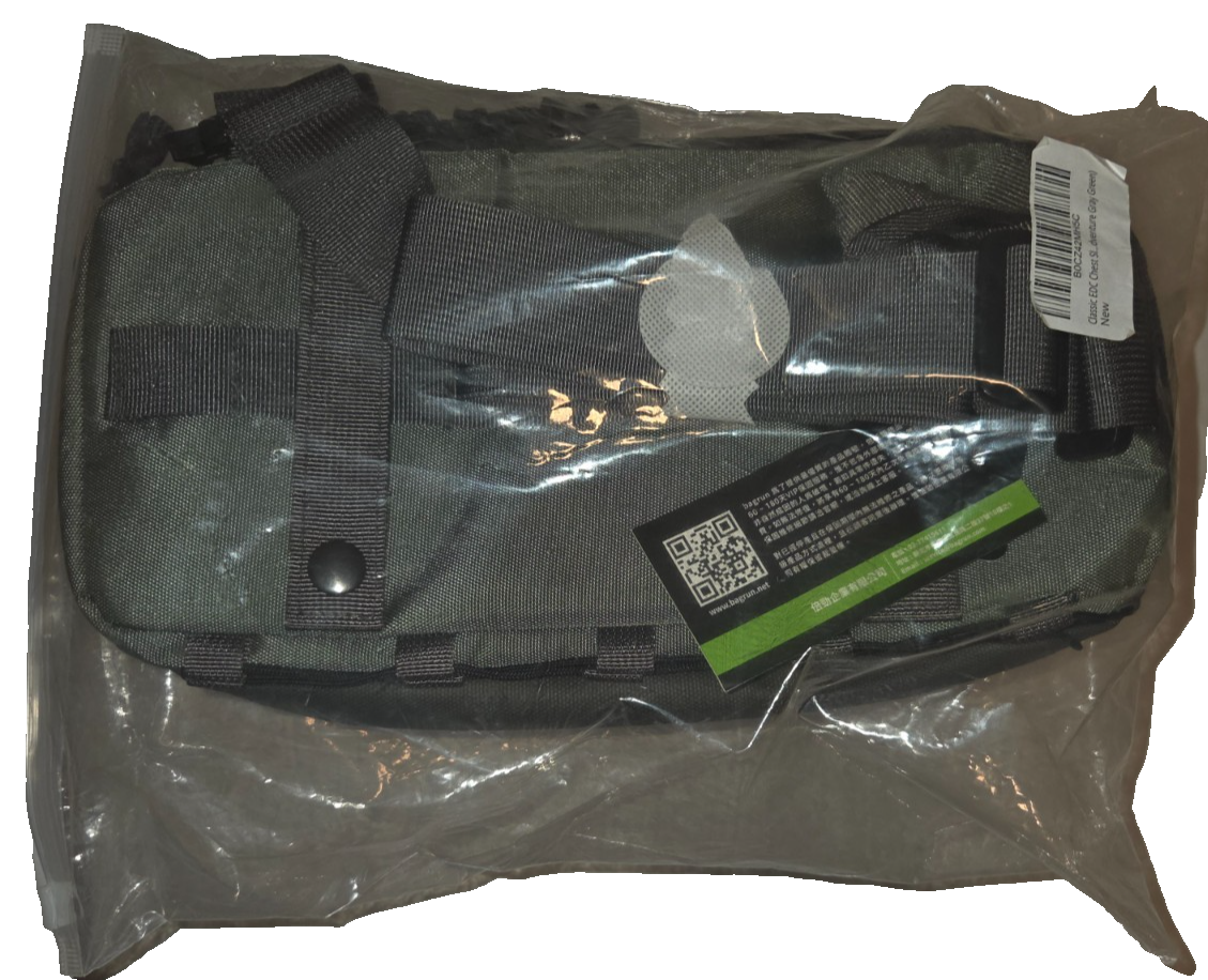 Bagrun Classic EDC Chest Sling Bag – Tactical Adventure Pack (Gray Green) – NEW