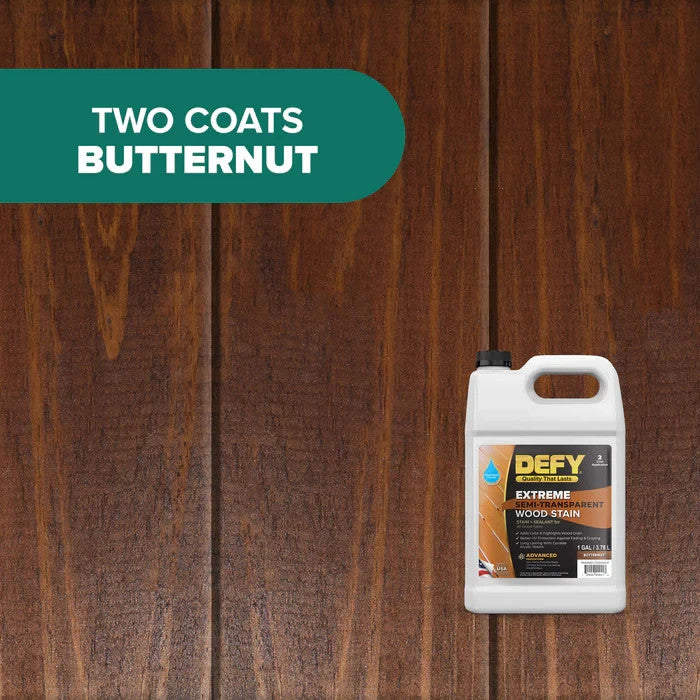 DEFY Extreme 1 Gallon Semi-Transparent Exterior Wood Stain, Driftwood Gray