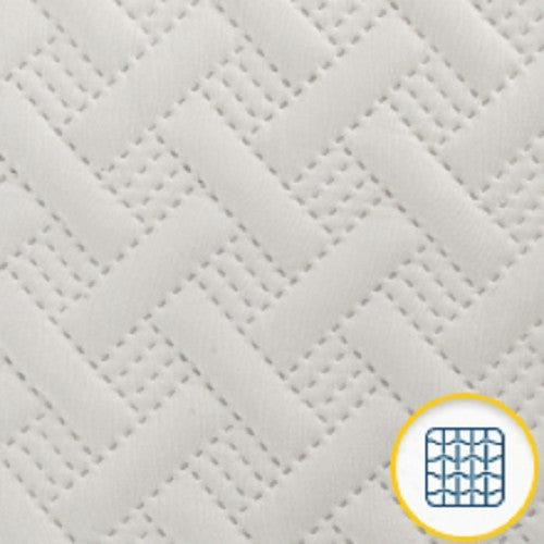 Serta ComfortSure King Mattress Pad Pinsonic Quilt Ivory