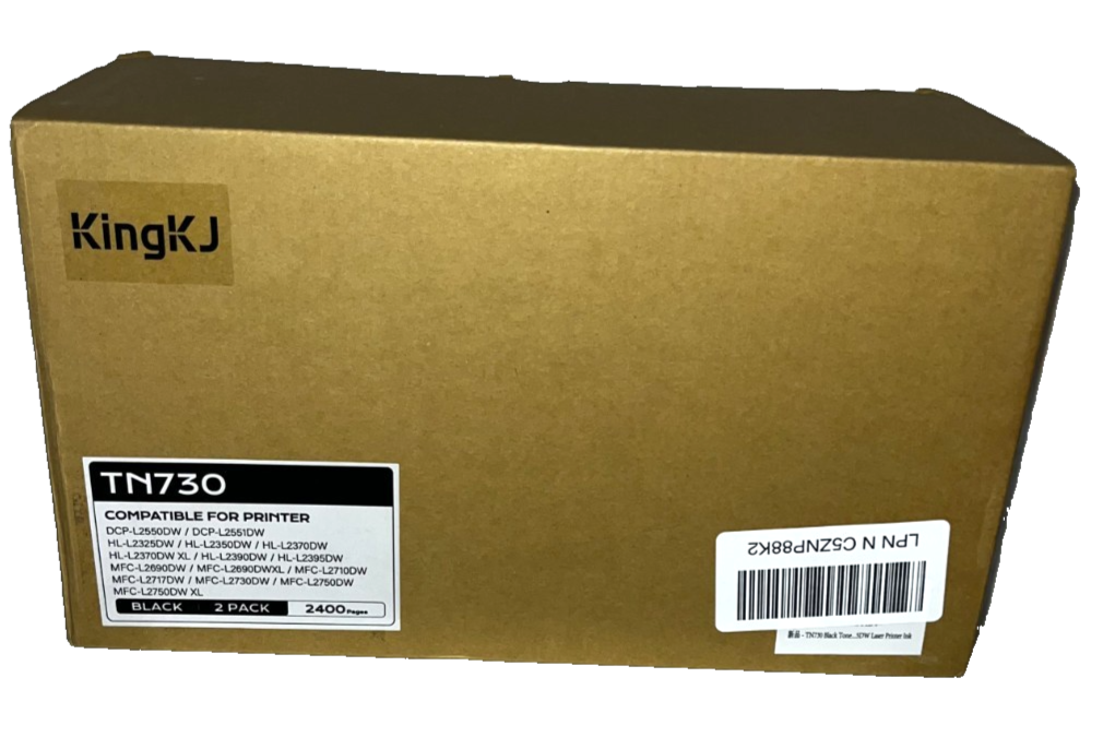 TN730 Toner Cartridge 2 Pack Compatible for Brother HL L2350DW L2395DW MFC L2710