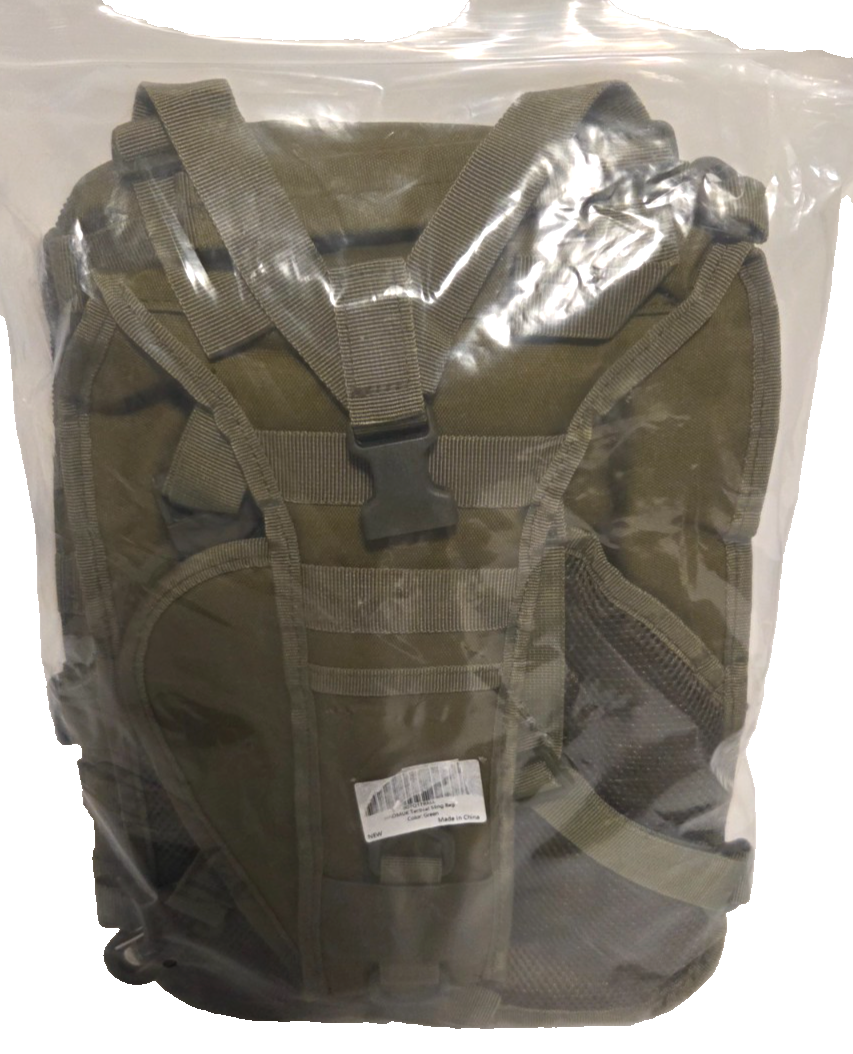 HOMUK Tactical Sling Bag – Military Style Crossbody Backpack – Green – New