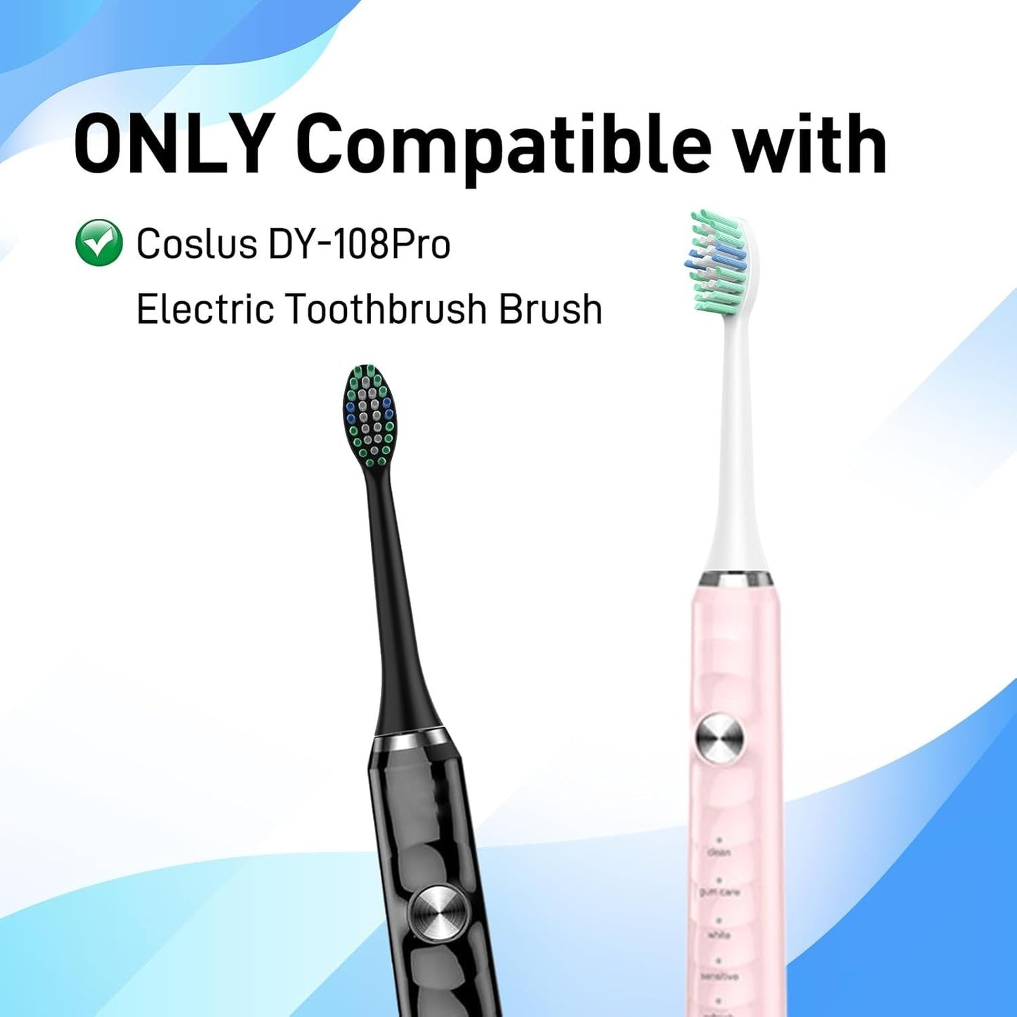 Replacement Toothbrush Heads – Black (5-Pack) – Compatible with Multiple Electri