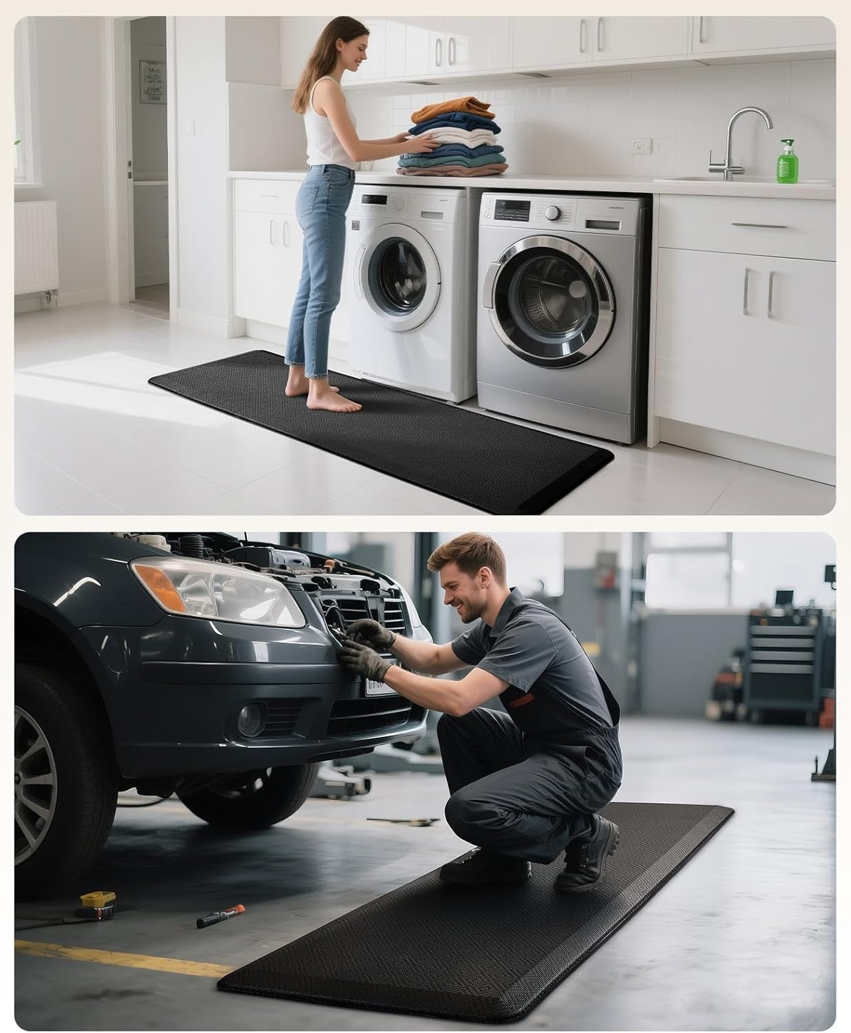 Extra-Long Padded Performance Runner Mat – 70” x 17” Anti-Fatigue Floor Mat
