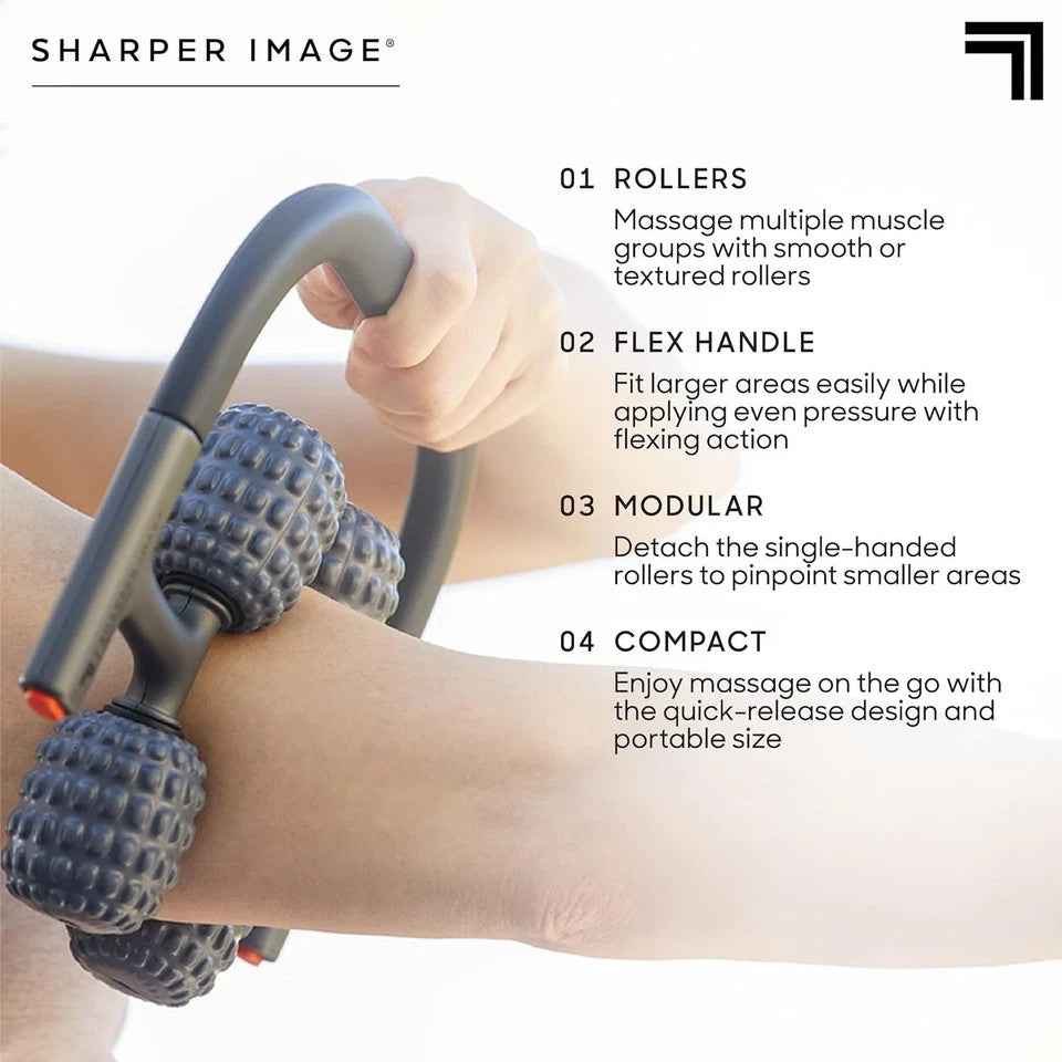 Sharper Image Flex Roller Modular Massager – Manual Rollers, Flex Handle
