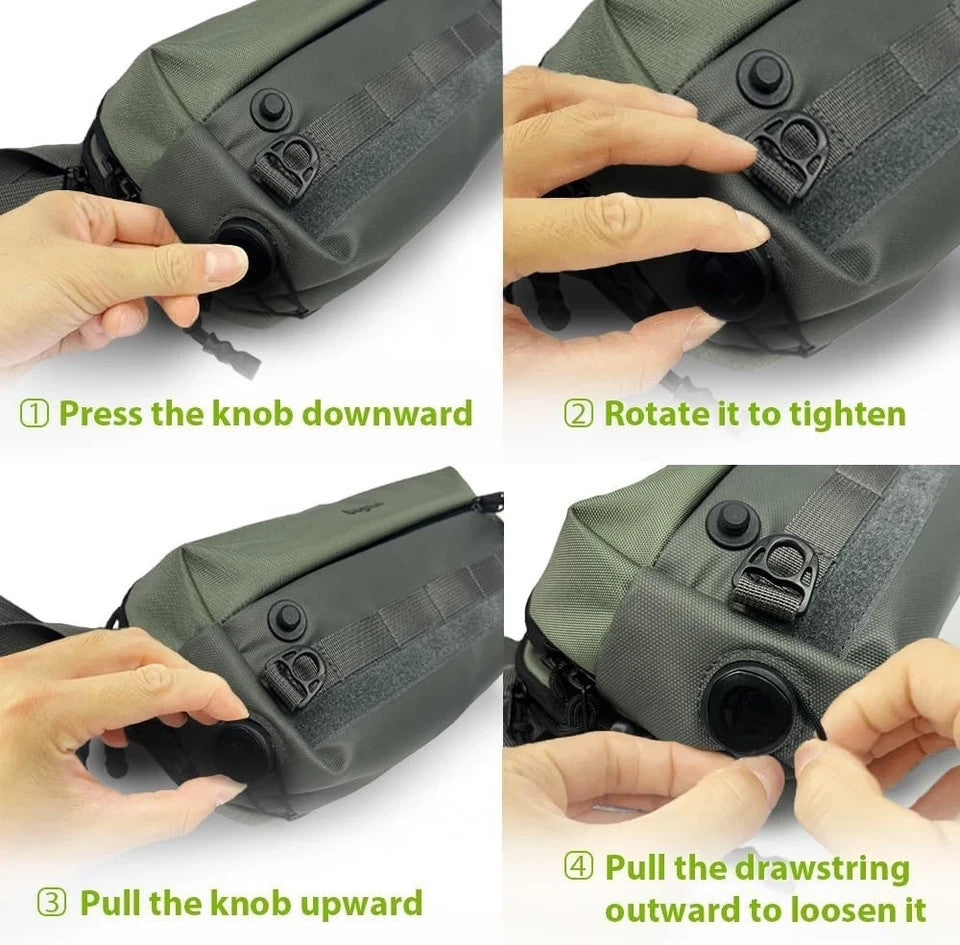 Bagrun Classic EDC Chest Sling Bag – Tactical Adventure Pack (Gray Green) – NEW