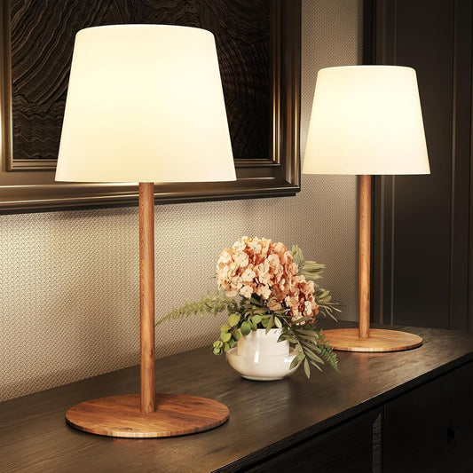 EZVALO LED Table Lamp 2-Pack–Wireless Rechargeable, 180 Lumens, IP65 Waterproof