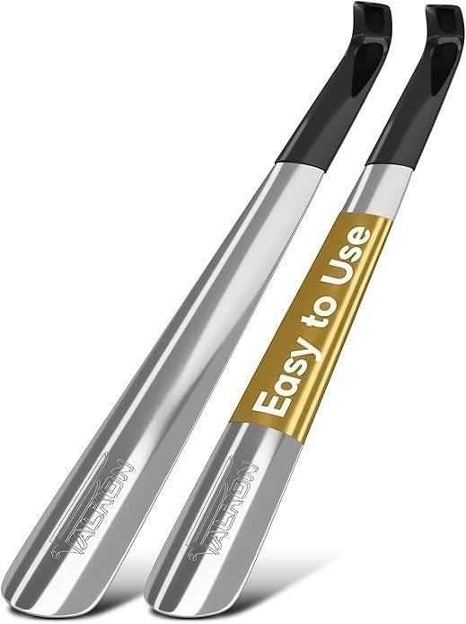 FALKON Shoe Horn Long Handle- Metal Shoe Horn Sets for Men, Women and Children