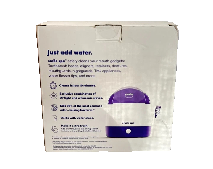 Smile Spa Mouth Gadget Cleaner - UV Light & Ultrasonic Waves - Cleans Toothbrush