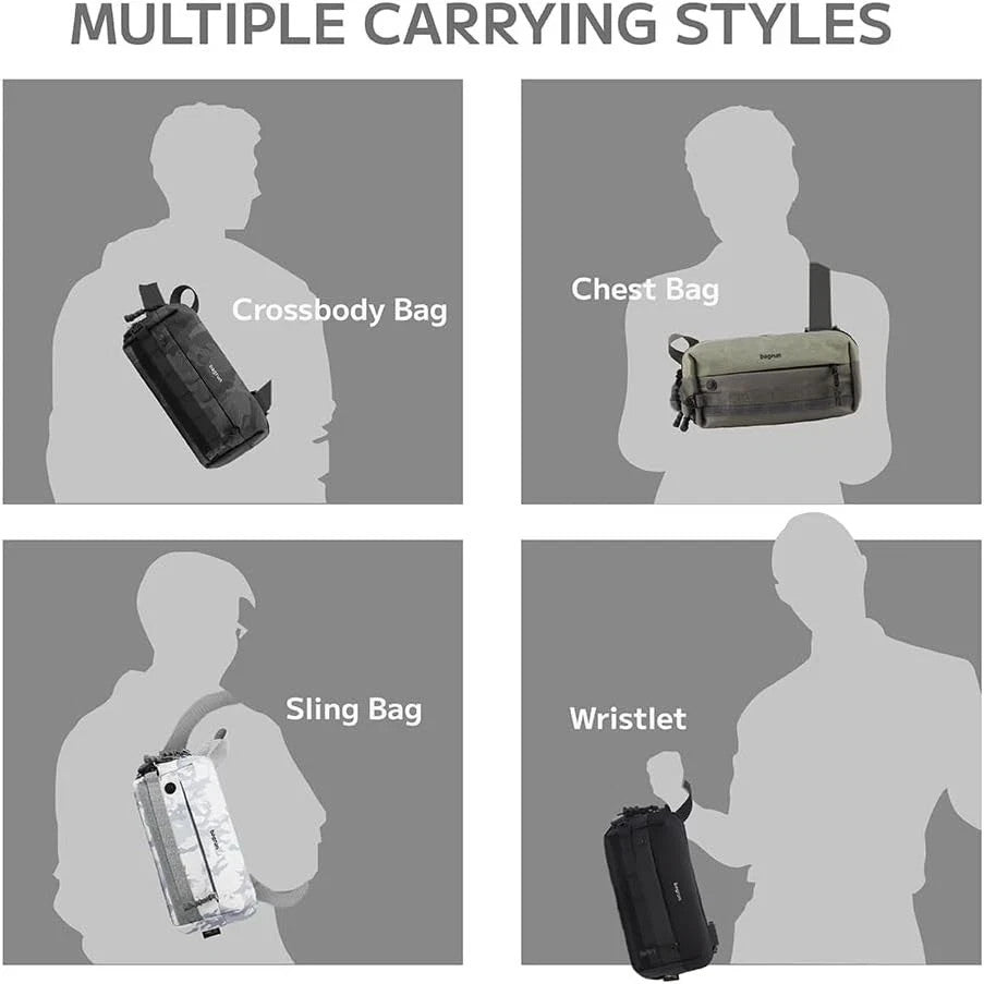 Bagrun Classic EDC Chest Sling Bag – Tactical Adventure Pack (Gray Green) – NEW