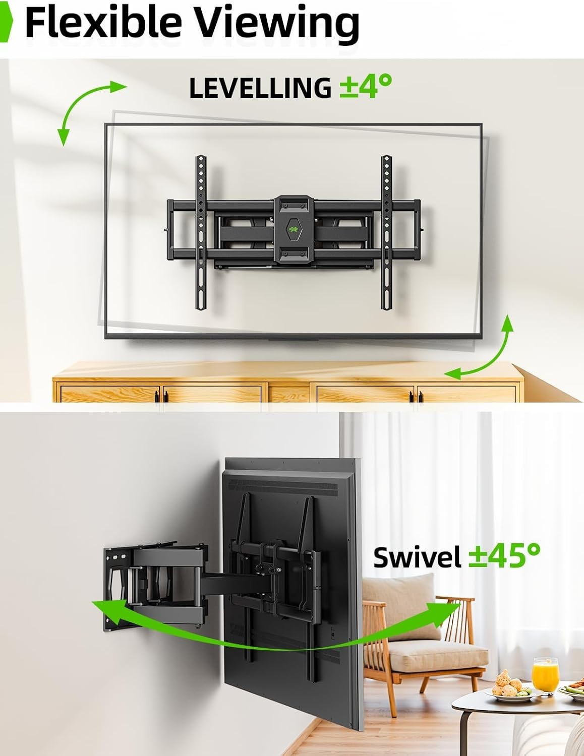 USX-MOUNT XML008-K-1 Full Motion TV Wall Mount for Most 47-84 inch Flat Screen